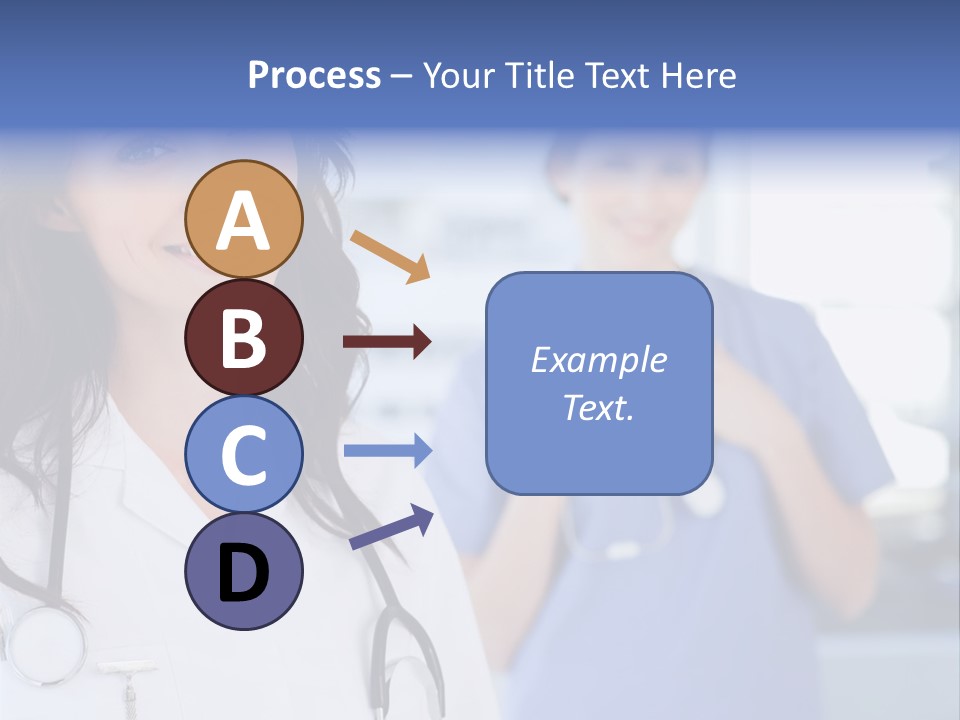 Smart Looking At Camera Indoors PowerPoint Template