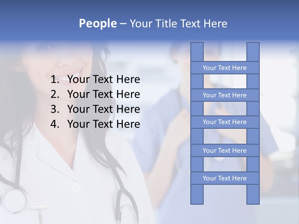 Smart Looking At Camera Indoors PowerPoint Template