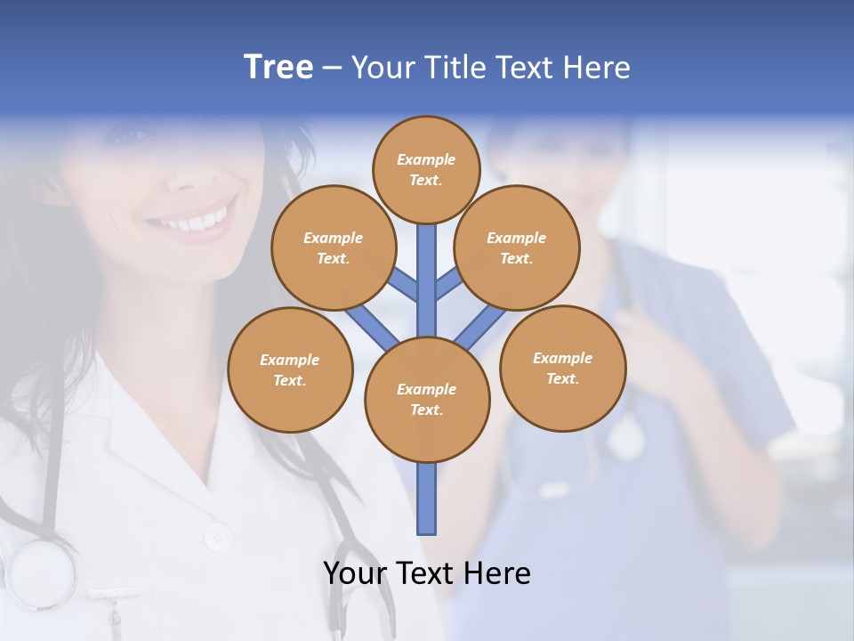 Smart Looking At Camera Indoors PowerPoint Template