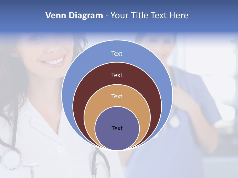 Smart Looking At Camera Indoors PowerPoint Template