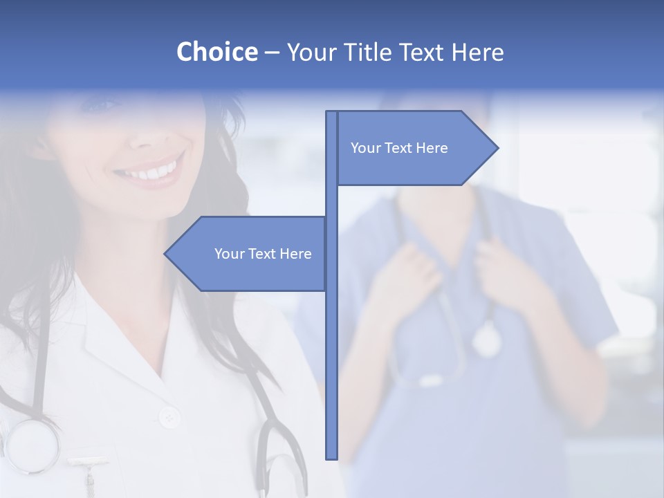 Smart Looking At Camera Indoors PowerPoint Template