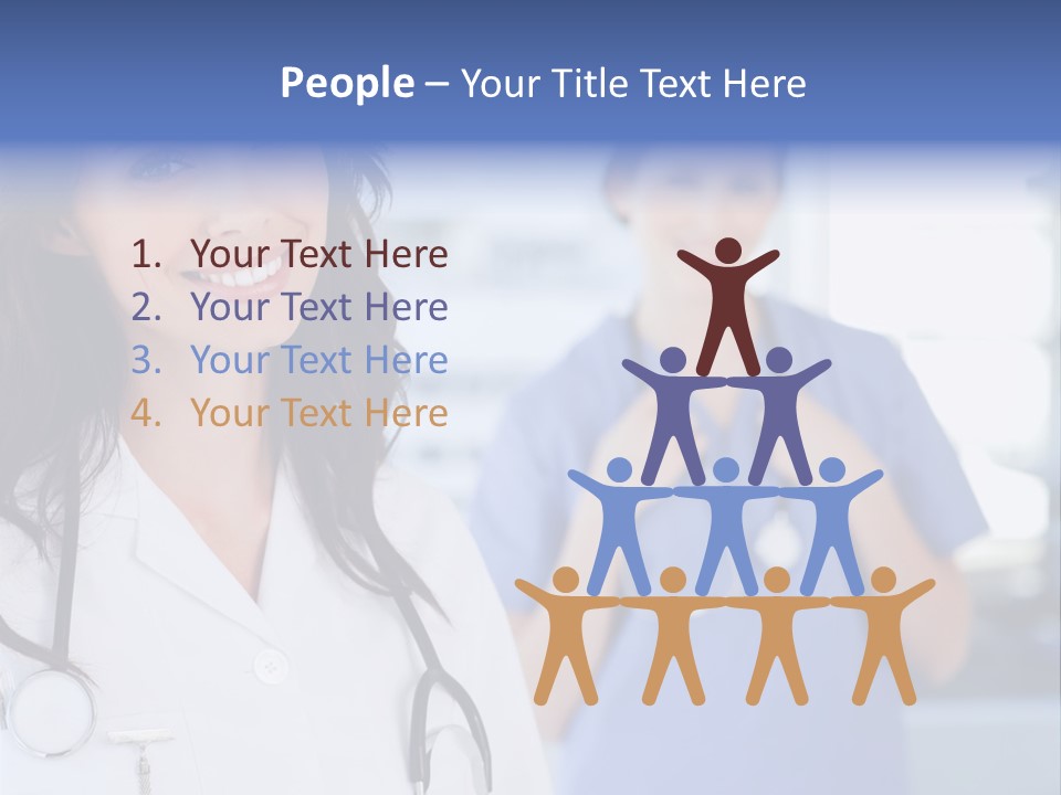 Smart Looking At Camera Indoors PowerPoint Template