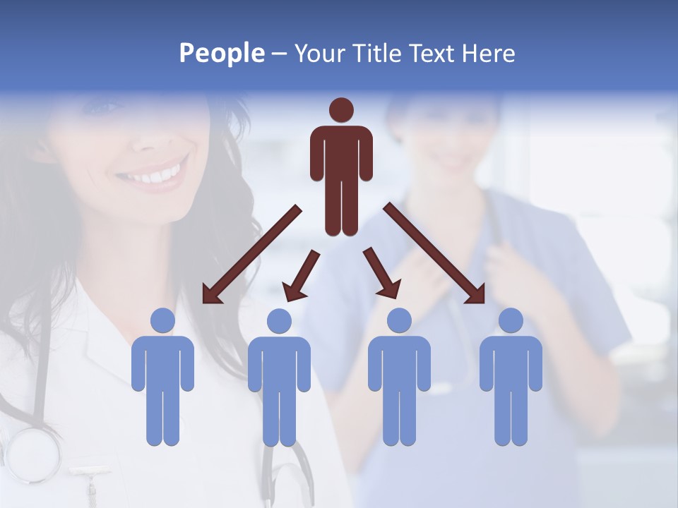 Smart Looking At Camera Indoors PowerPoint Template