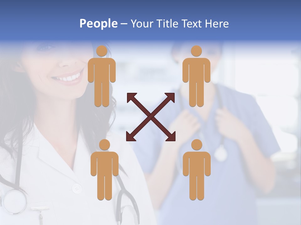 Smart Looking At Camera Indoors PowerPoint Template