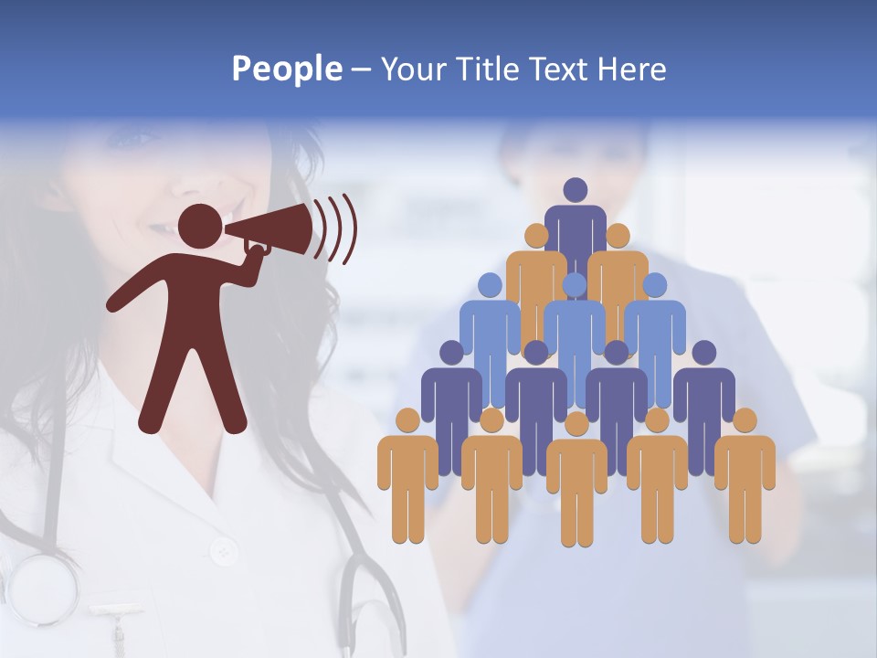 Smart Looking At Camera Indoors PowerPoint Template