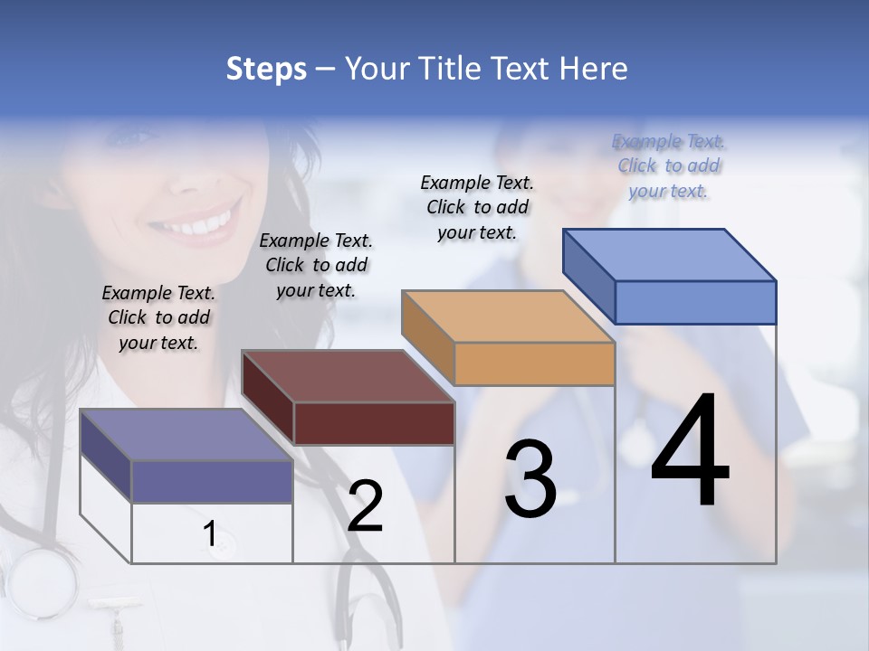 Smart Looking At Camera Indoors PowerPoint Template