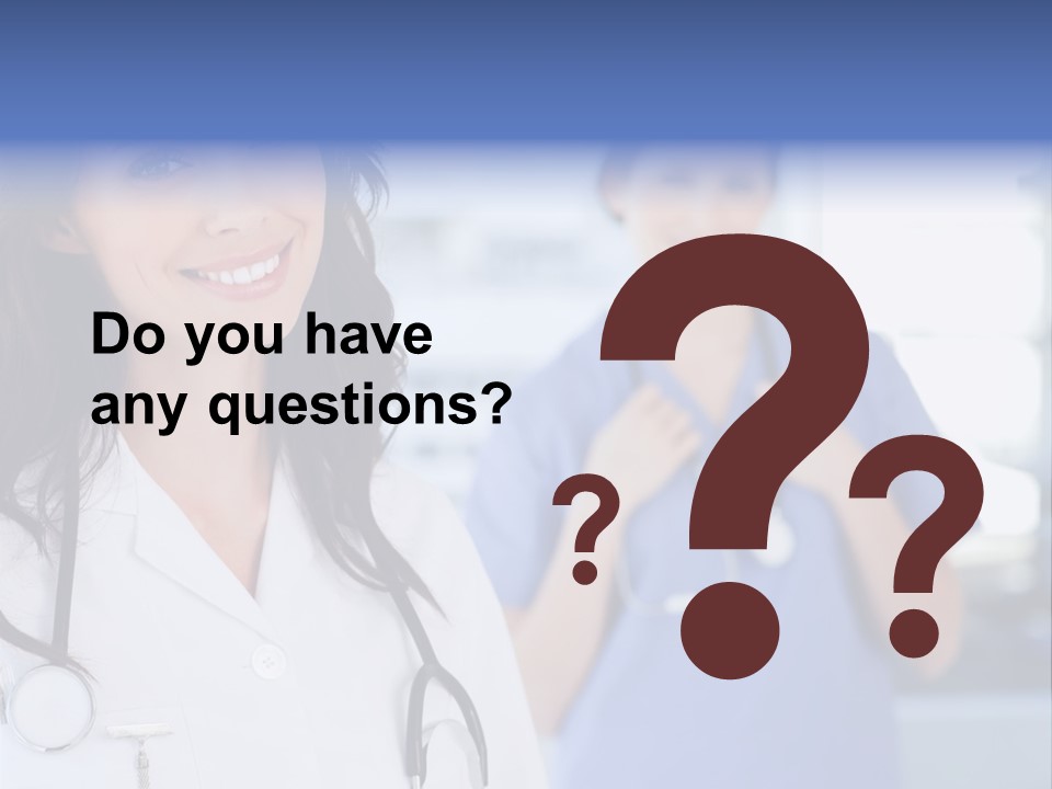 Smart Looking At Camera Indoors PowerPoint Template