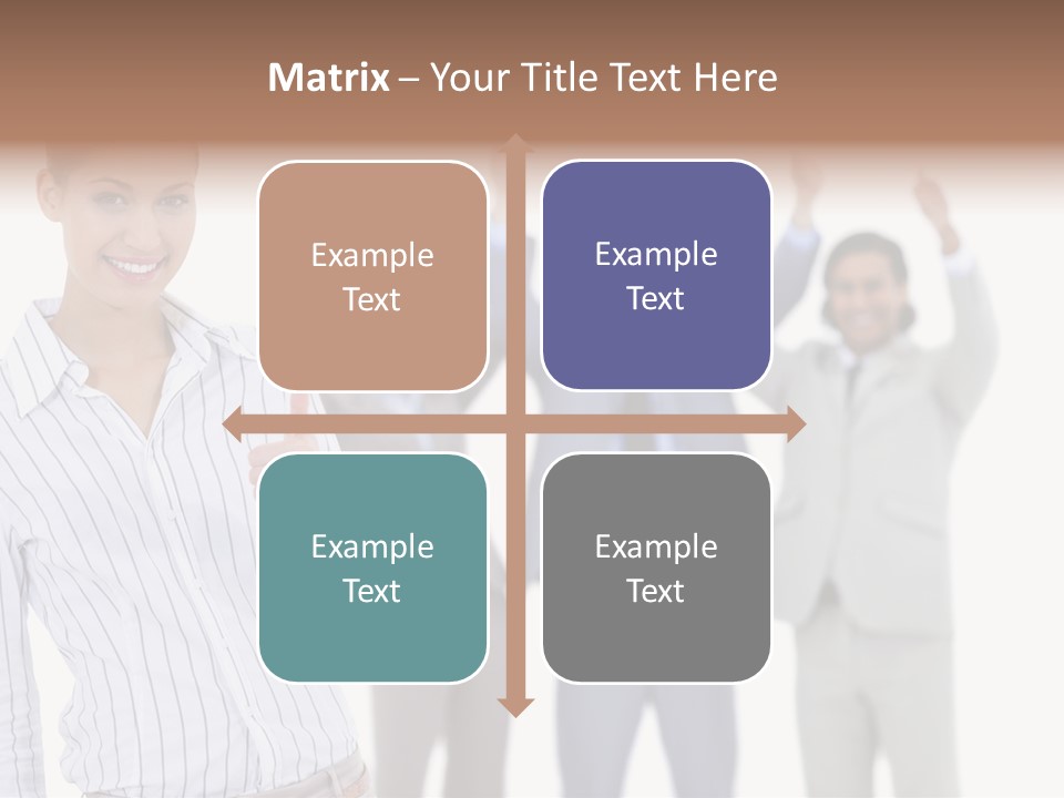 Hispanic Colleagues Portrait PowerPoint Template