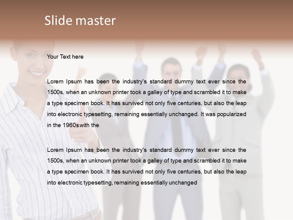 Hispanic Colleagues Portrait PowerPoint Template