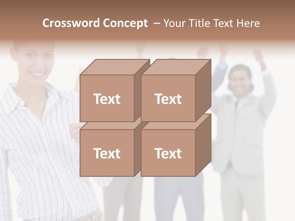 Hispanic Colleagues Portrait PowerPoint Template