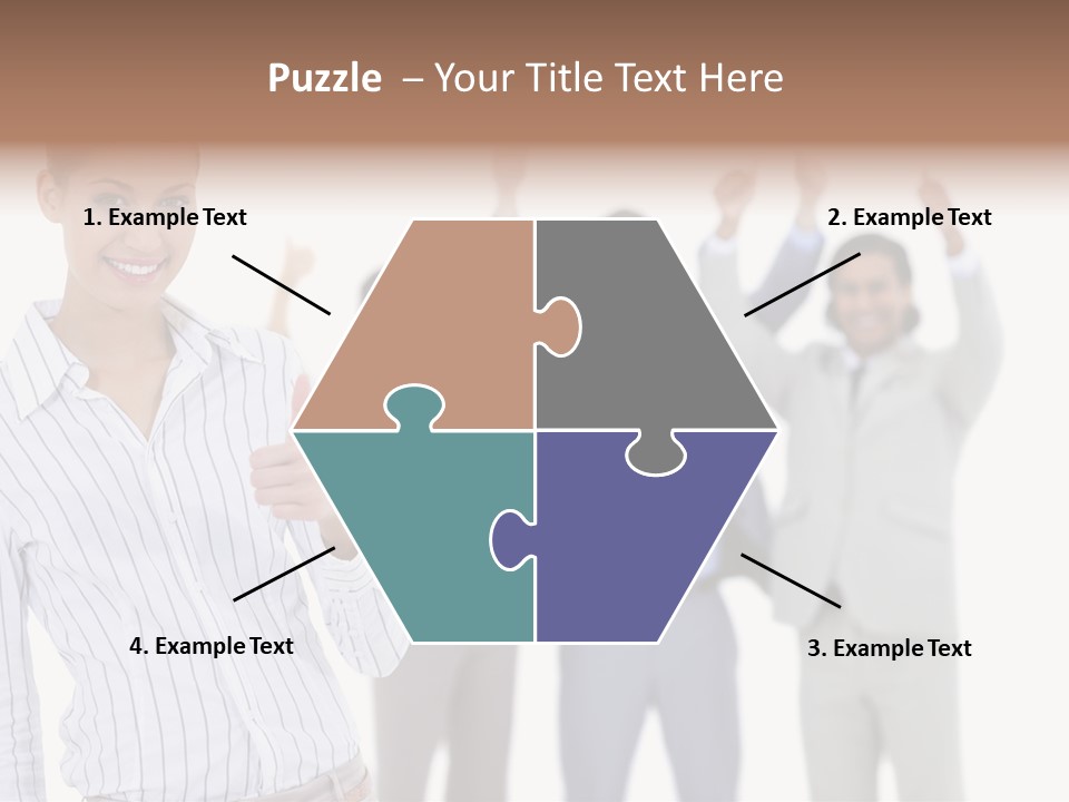 Hispanic Colleagues Portrait PowerPoint Template