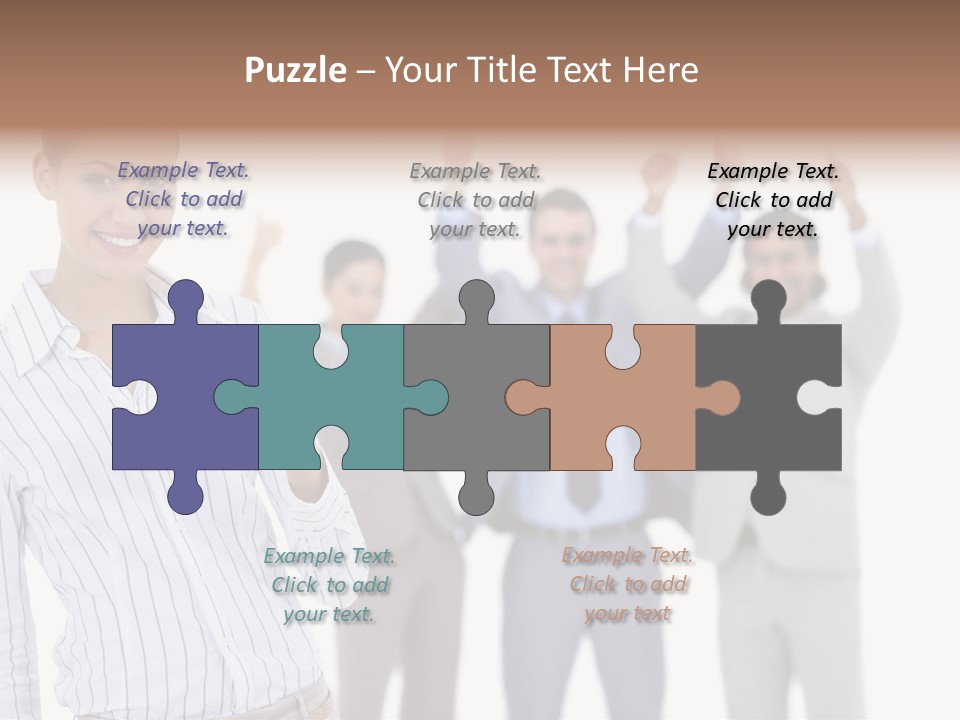 Hispanic Colleagues Portrait PowerPoint Template