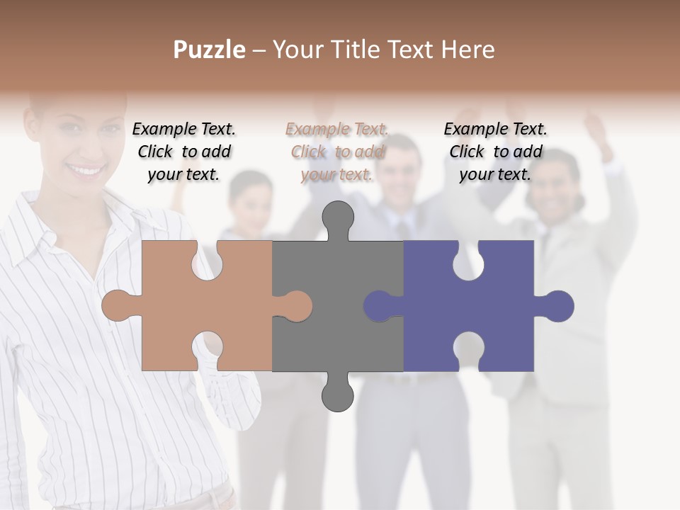 Hispanic Colleagues Portrait PowerPoint Template