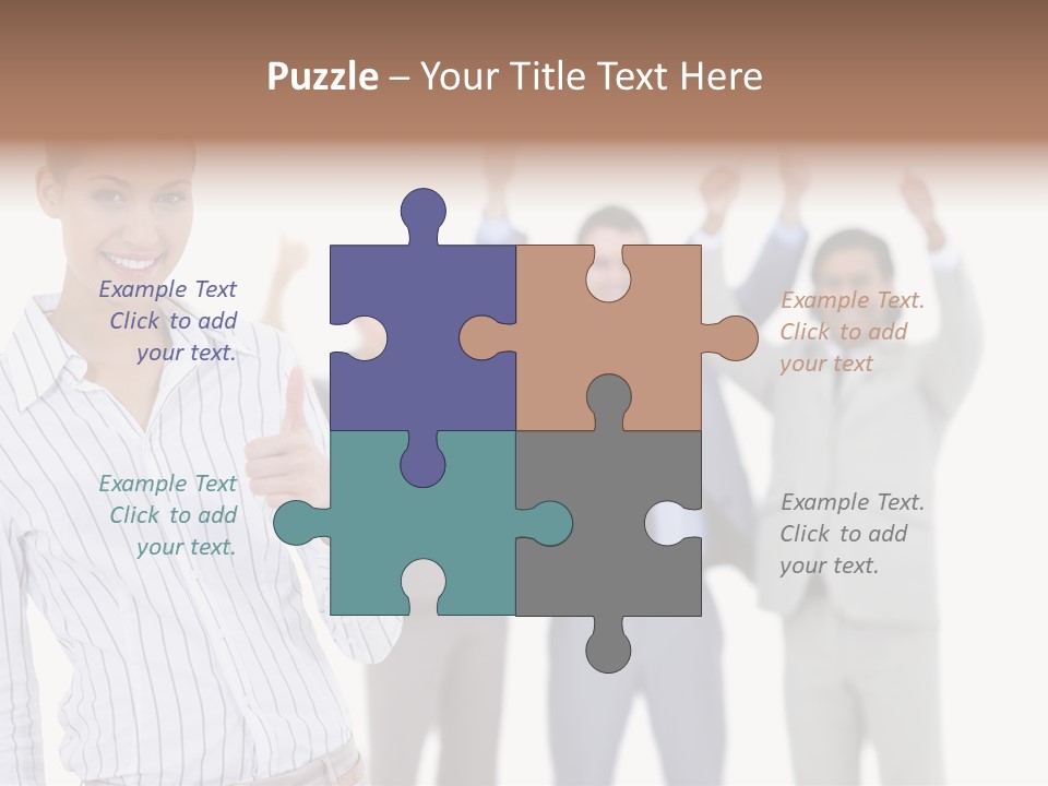 Hispanic Colleagues Portrait PowerPoint Template