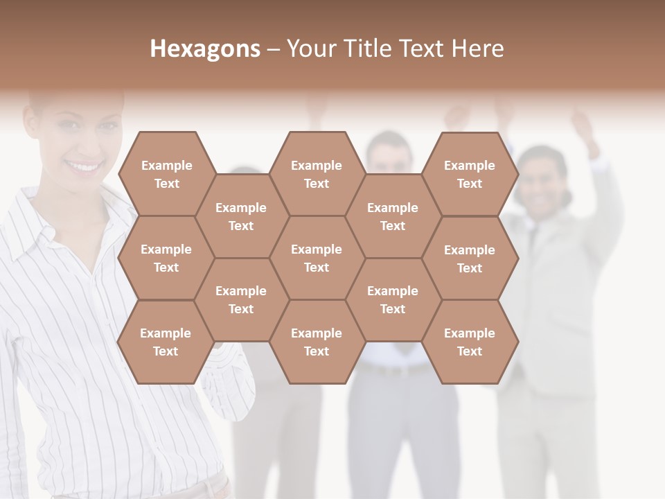 Hispanic Colleagues Portrait PowerPoint Template