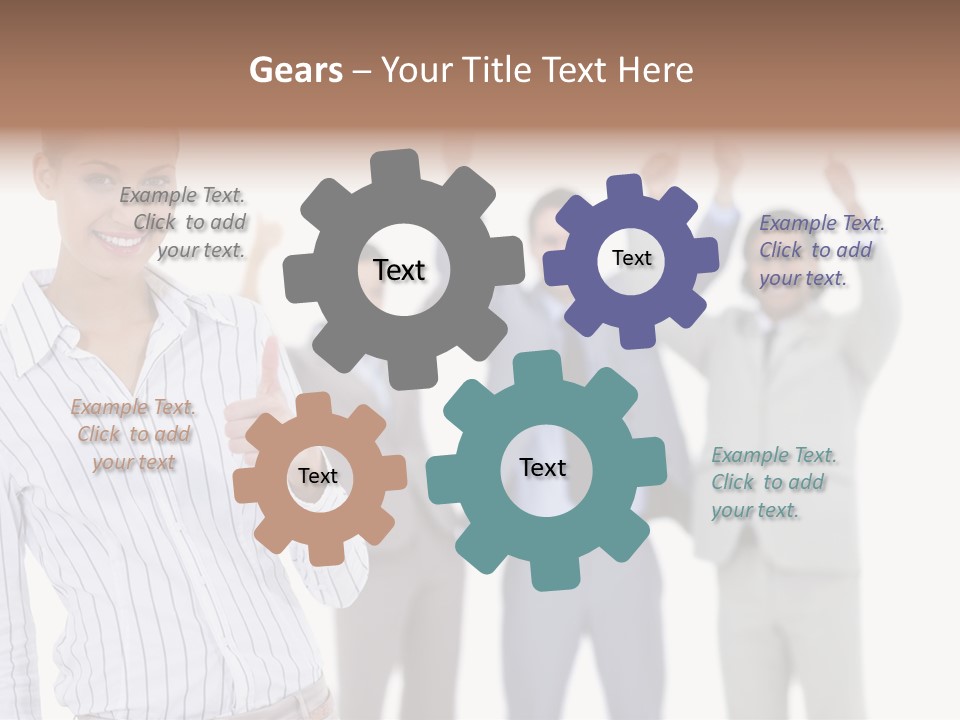 Hispanic Colleagues Portrait PowerPoint Template