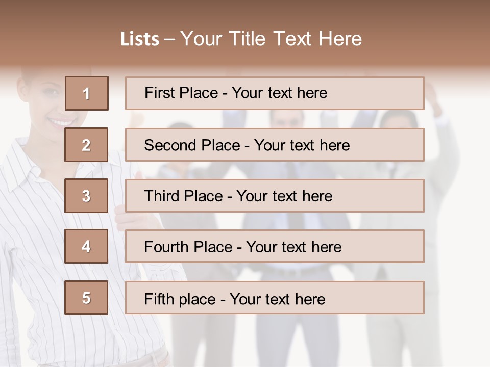 Hispanic Colleagues Portrait PowerPoint Template