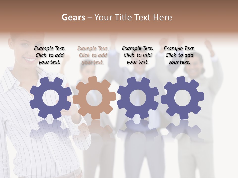 Hispanic Colleagues Portrait PowerPoint Template