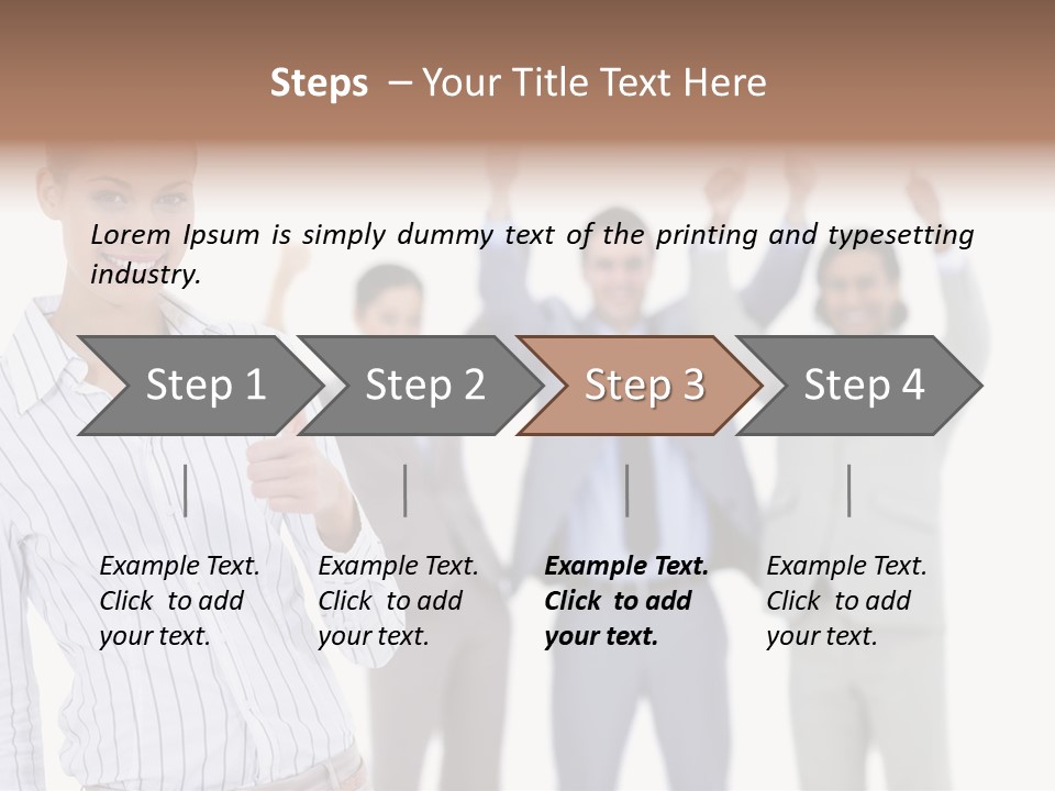 Hispanic Colleagues Portrait PowerPoint Template