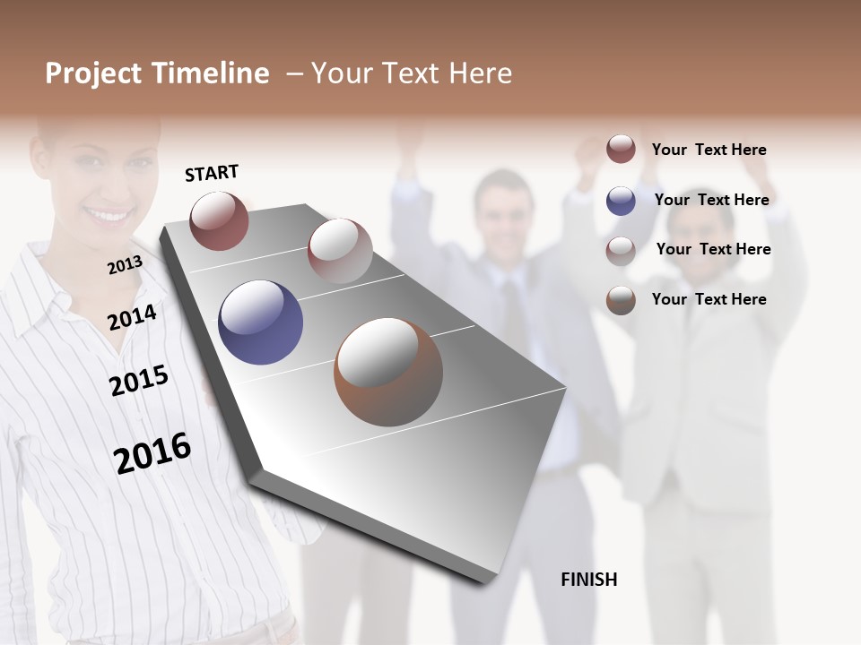 Hispanic Colleagues Portrait PowerPoint Template