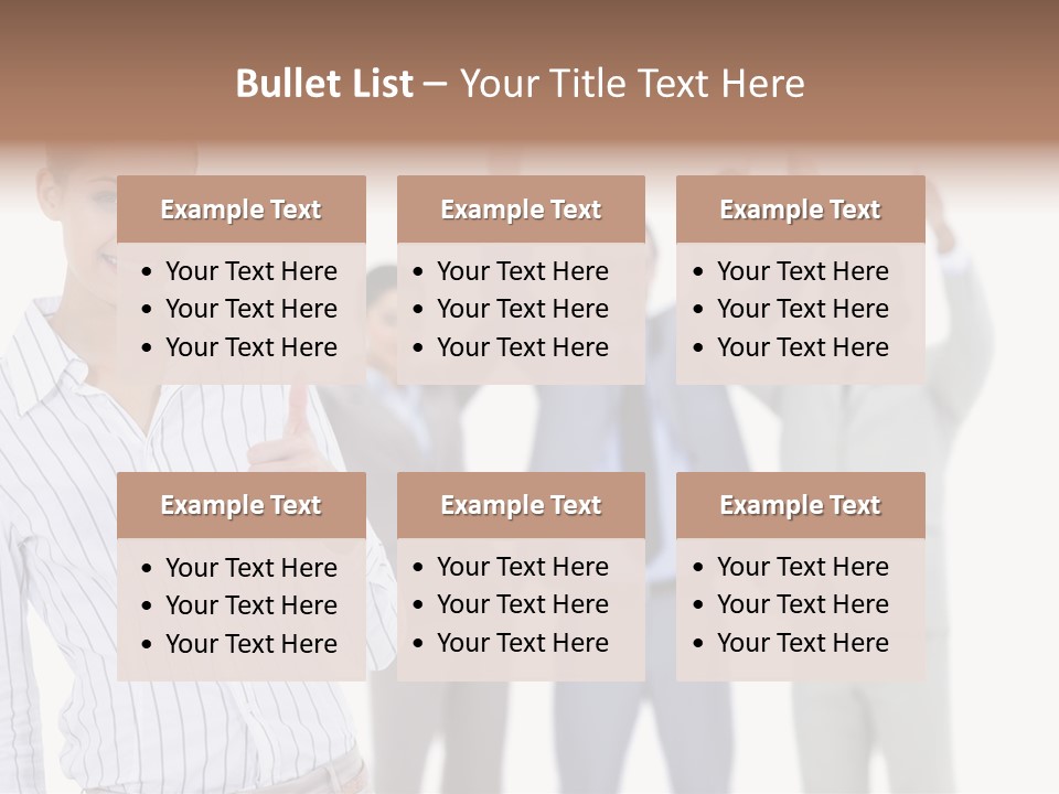 Hispanic Colleagues Portrait PowerPoint Template