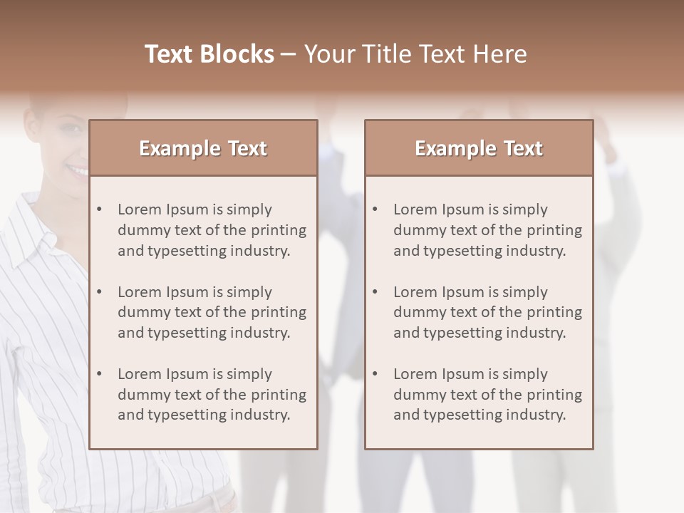 Hispanic Colleagues Portrait PowerPoint Template