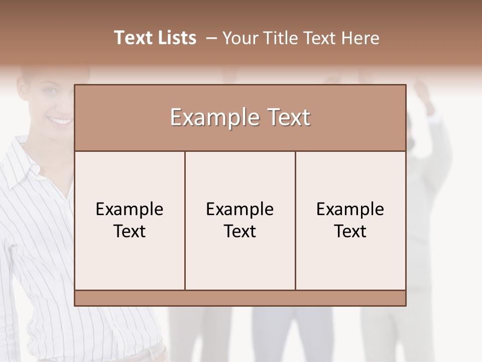 Hispanic Colleagues Portrait PowerPoint Template