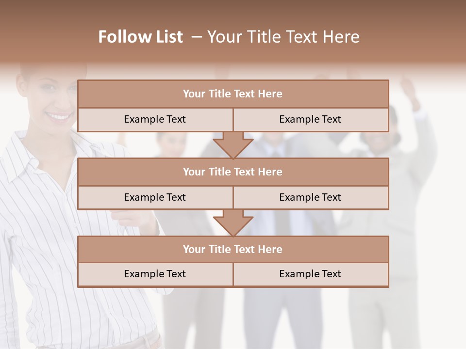 Hispanic Colleagues Portrait PowerPoint Template