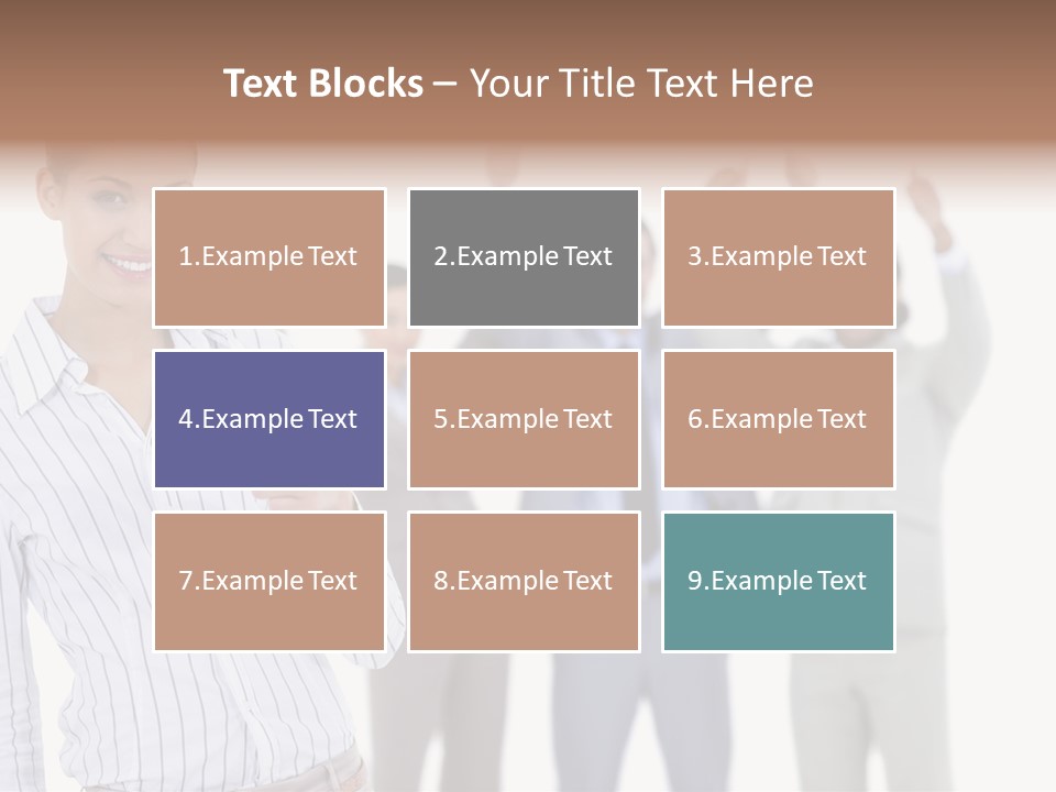 Hispanic Colleagues Portrait PowerPoint Template