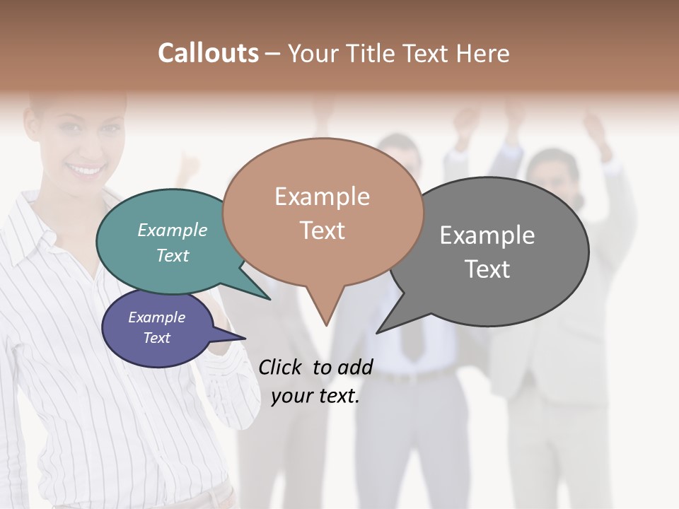 Hispanic Colleagues Portrait PowerPoint Template