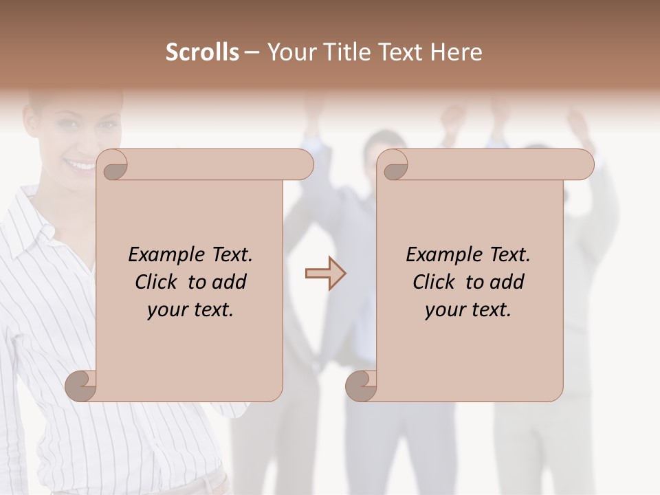 Hispanic Colleagues Portrait PowerPoint Template