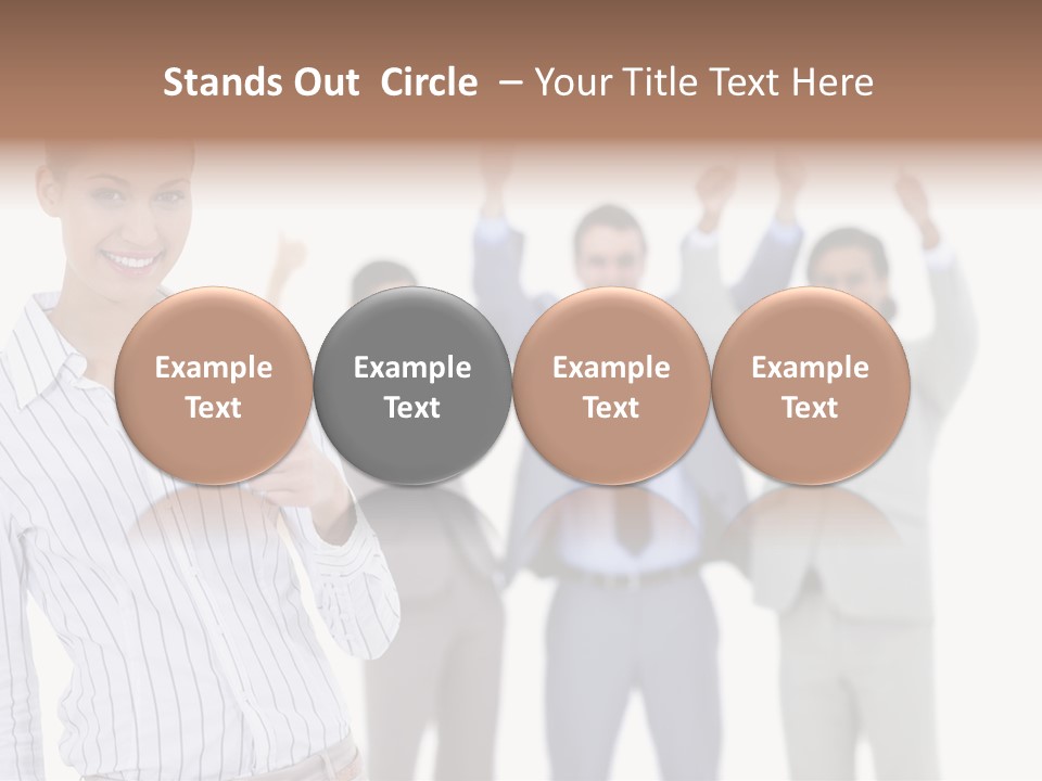 Hispanic Colleagues Portrait PowerPoint Template