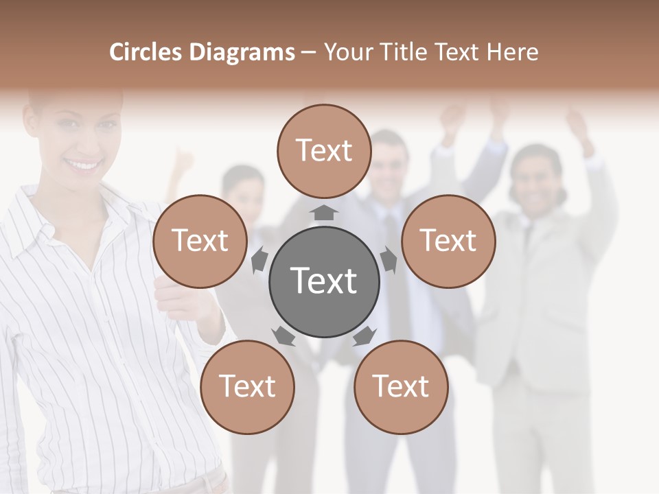 Hispanic Colleagues Portrait PowerPoint Template