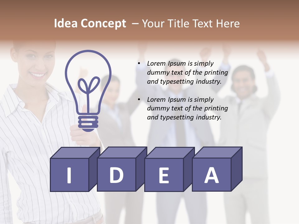 Hispanic Colleagues Portrait PowerPoint Template