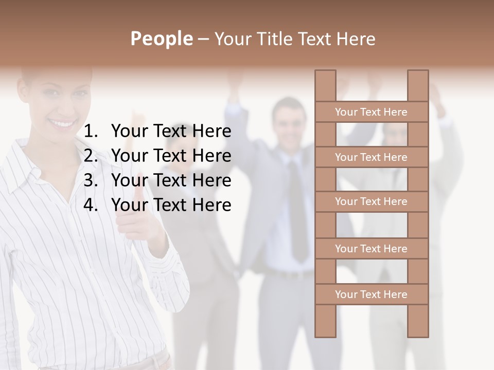 Hispanic Colleagues Portrait PowerPoint Template