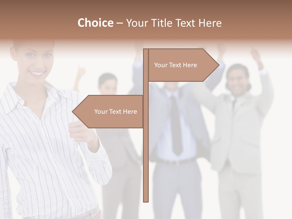 Hispanic Colleagues Portrait PowerPoint Template