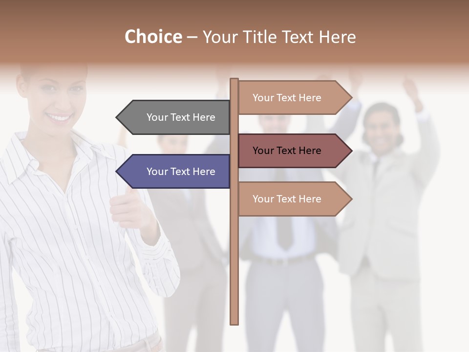 Hispanic Colleagues Portrait PowerPoint Template