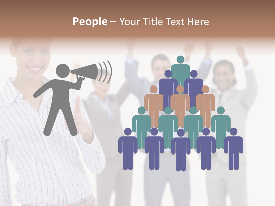 Hispanic Colleagues Portrait PowerPoint Template