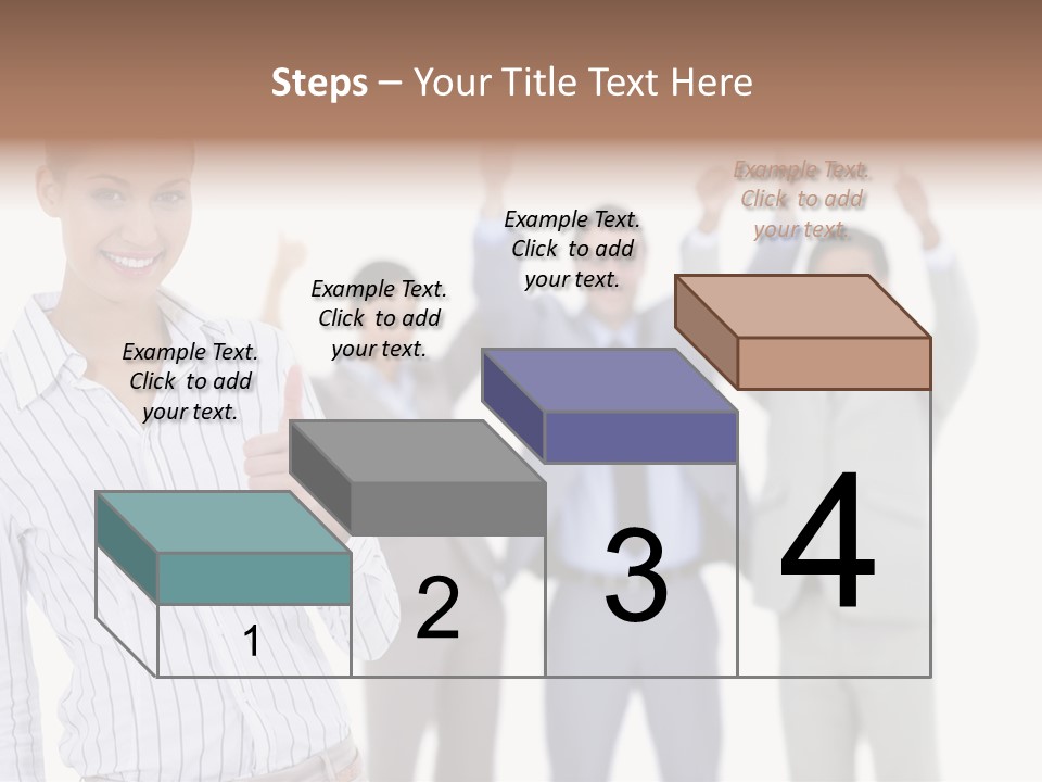 Hispanic Colleagues Portrait PowerPoint Template