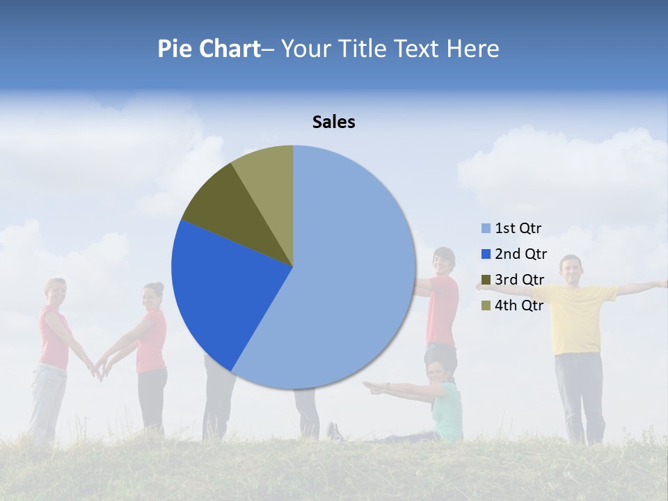 A Group Of People Standing On Top Of A Grass Covered Field PowerPoint Template