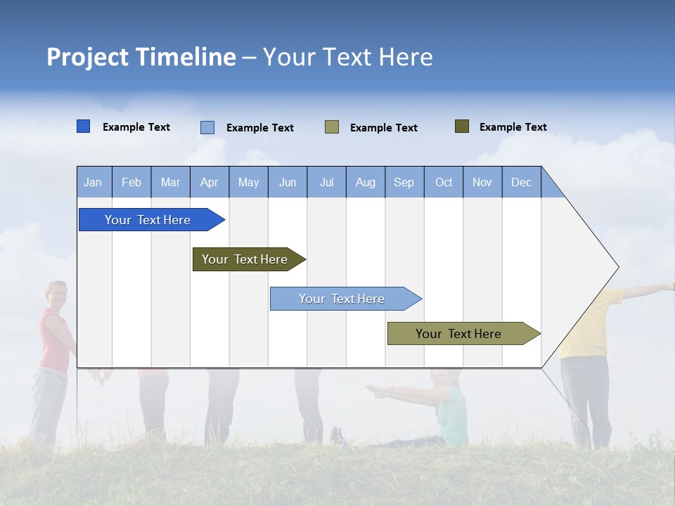 A Group Of People Standing On Top Of A Grass Covered Field PowerPoint Template
