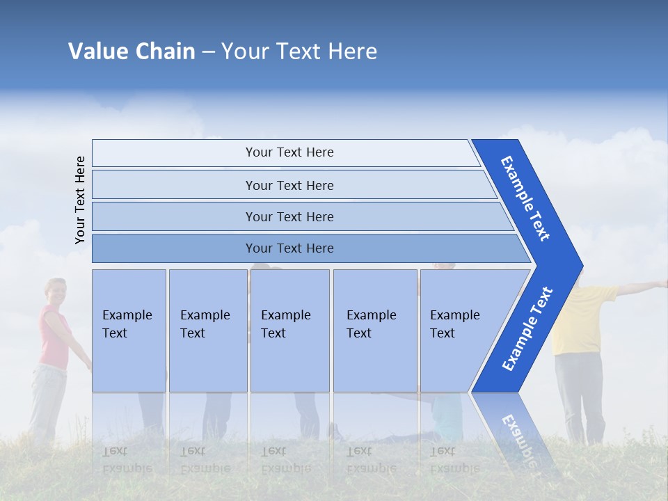 A Group Of People Standing On Top Of A Grass Covered Field PowerPoint Template