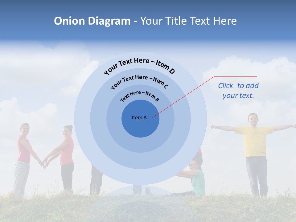 A Group Of People Standing On Top Of A Grass Covered Field PowerPoint Template