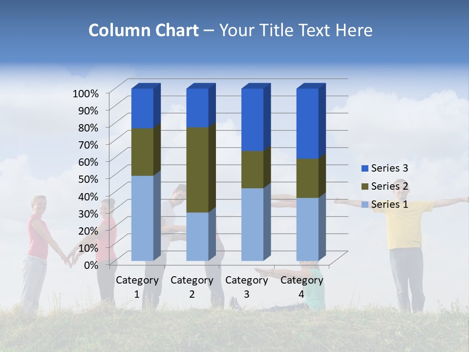 A Group Of People Standing On Top Of A Grass Covered Field PowerPoint Template
