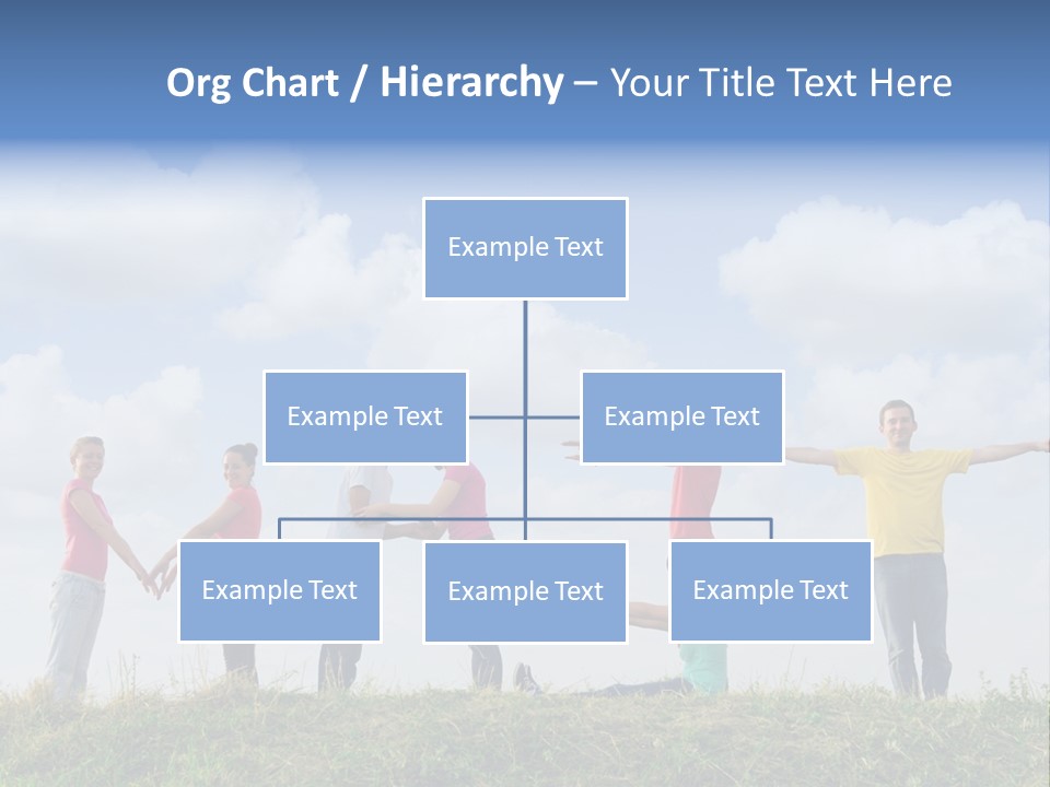 A Group Of People Standing On Top Of A Grass Covered Field PowerPoint Template