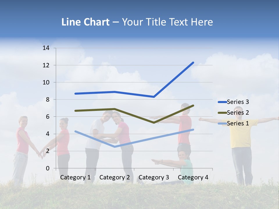 A Group Of People Standing On Top Of A Grass Covered Field PowerPoint Template