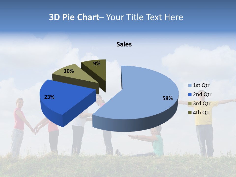 A Group Of People Standing On Top Of A Grass Covered Field PowerPoint Template