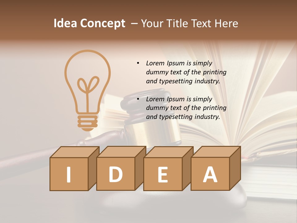 Wood Justice Nobody PowerPoint Template