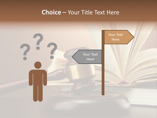 Wood Justice Nobody PowerPoint Template