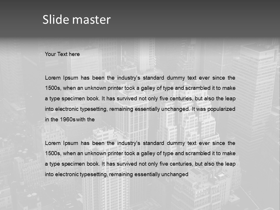 Business Blue Downtown PowerPoint Template